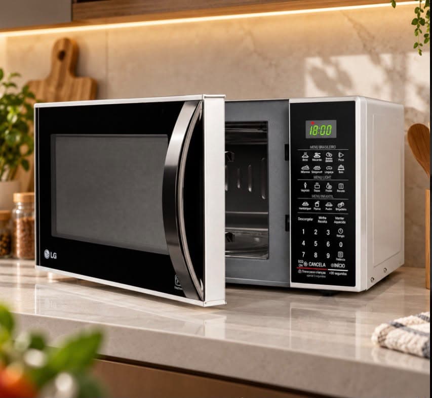 Micro-ondas LG 30L Branco Limpa Fácil com Descongelamento Automático por Peso (MS3091B)